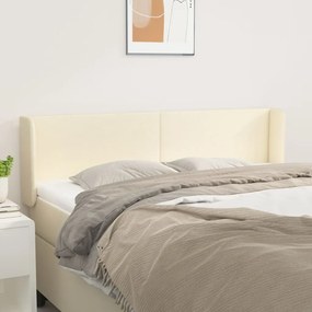 vidaXL Κεφαλάρι με Πτερύγια Κρεμ 147x16x78/88 εκ. Συνθετικό Δέρμα