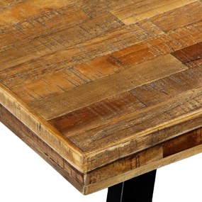 vidaXL Τραπεζαρία 180x90x76 εκ. από Ανακυκλωμένο Ξύλο Teak και Ατσάλι