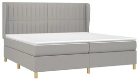 ΚΡΕΒΑΤΙ BOXSPRING ΜΕ ΣΤΡΩΜΑ ΑΝΟΙΧΤΟ ΓΚΡΙ 200X200 ΕΚ. ΥΦΑΣΜΑΤΙΝΟ 3128709