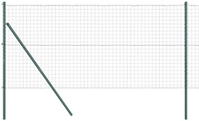 vidaXL Φράχτης με Στήλες. Πράσινο 1.2 x 10 m Ατσάλι