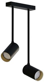 Φωτιστικό Οροφής - Σποτ Mono Long 7675 2xGU10 10W Black-Gold Nowodvorski Μέταλλο,Πλαστικό