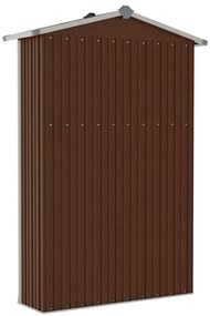 vidaXL Αποθήκη Κήπου Καφέ 116x45x175 εκ. από Γαλβανισμένο Ατσάλι