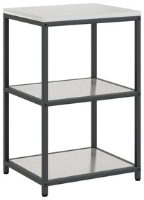 vidaXL Σετ Αποθήκευσης Κουζίνας με ράφι 2 pcs Ασημί 120 x 50 x 92 εκ.