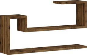 Ράφι Τοίχου Αντίκα Καρυδί NUPAL 90x17x41.2