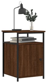 vidaXL Κομοδίνα 2 τεμ. Καφέ Δρυ 40x42x60 εκ. από Επεξεργ. Ξύλο