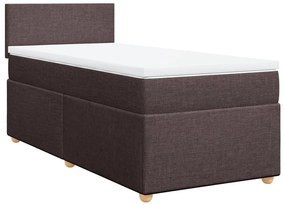 ΚΡΕΒΑΤΙ BOXSPRING ΜΕ ΣΤΡΩΜΑ ΣΚΟΥΡΟ ΚΑΦΕ 80X200 ΕΚ. ΥΦΑΣΜΑΤΙΝΟ 3286503