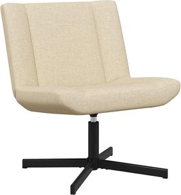 vidaXL Περιστρεφόμενη καρέκλα Κρεμ 63 x 75 x 76 εκ ύφασμα