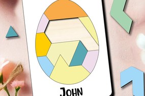 Σετ των 2 Intra απο ξύλο plywood Χρώμα wenge 3mm-4mm πάχος - Πασχαλινό παζλ Παιδικό παιχνίδι με αιχμηρές άκρες Δίασταση 15x15 cm INTRAFABR-102058439