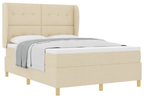 vidaXL Κρεβάτι με Στρώμα σε Κρέμ 160x200 εκ. Ύφασμα