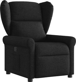 vidaXL Πολυθρόνα Ανακλινόμενη Μαύρη Υφασμάτινη