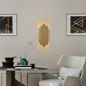 Φωτιστικό Τοίχου Χρυσό RUSELA 8x18x40