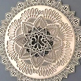 Σετ των 2 Intra απο ξύλο plywood 3mm-4mm πάχος – ξύλο διάταξης Mandala πολλαπλών επιπέδων 45x50 cm INTRAVECTRY-MY556253