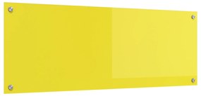 vidaXL Κουζίνα Πλάτη Κίτρινη 110x40x0,6 εκ από Γυαλί Αντισκωπής
