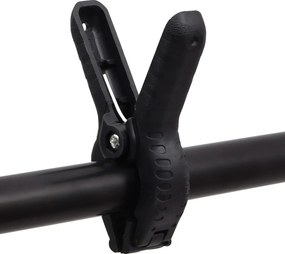 vidaXL Βάση Φόντου σε Σχήμα Τ Μαύρη 91 x 60 x (70-200) εκ.
