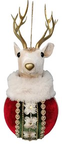 XMAS ROYAL DEER S ΤΑΡΑΝΔΟΣ FOAM ΒΕΛΟΥΔΟ ΠΟΛΥΧΡΩΜΟ 11x11xH24cm