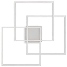 Πλαφονιέρα Frame Quadrato 230702 59x9x59,5cm LED 35W 3000K White Ideal Lux