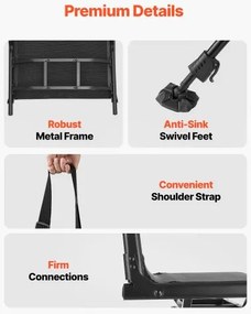 VEVOR Hunting Chair 360° Swivel Silent Folding Blind Chair with Adjustable Legs