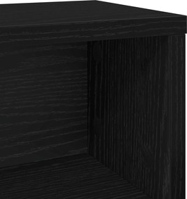 vidaXL Ράφι Αποθήκευσης CDs Μαύρη Δρυς 40 x 17 x 17 εκ.