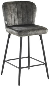 Σκαμπό Μπάρ FL2036 Fylliana Λαδί - Μαύρο 51x54x94 εκ. 2αδα