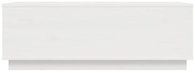vidaXL Τραπεζάκι Σαλονιού Λευκό 100x50x35 εκ από Μασίφ Ξύλο Πεύκου