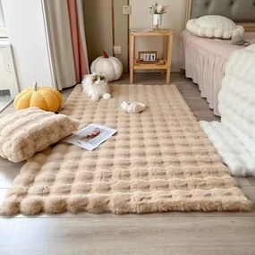 Γούνινο Χαλί Διαδρόμου Αντιολισθητικό 60x90cm XAL6090 - Μπεζ