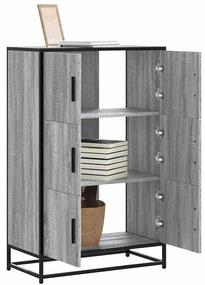 Highboard Grey Sonoma Κατασκευασμένο ξύλο και μέταλλο - Γκρι