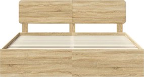 vidaXL Σκελετός Κρεβατιού Sonoma Δρυς 200 x 200 cm