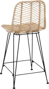 vidaXL Καρέκλα Μπαρ 2 τμχ. Φυσικό 44,5 x 54,5 x 97,5 εκ.