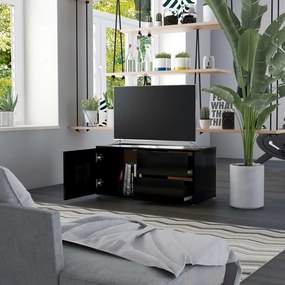 vidaXL Έπιπλο Τηλεόρασης Μαύρο 80 x 34 x 36 εκ. από Επεξ. Ξύλο