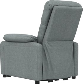 vidaXL Πολυθρόνα Μασάζ Ηλεκτρική Σκούρο Γκρι Υφασμάτινη
