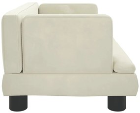 vidaXL Καναπές Παιδικός κρεμ 60 x 40 x 30 εκ. από Βελούδο