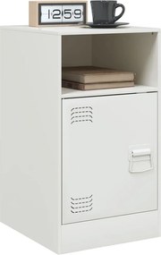 vidaXL Κομοδίνα 2 τεμ. Λευκό 34,5x39x62 εκ. από Χάλυβα