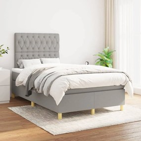 ΚΡΕΒΑΤΙ BOXSPRING ΜΕ ΣΤΡΩΜΑ ΑΝΟΙΧΤΟ ΓΚΡΙ 120X200 ΕΚ. ΥΦΑΣΜΑΤΙΝΟ 3142561