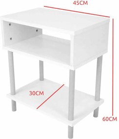 Βοηθητικό Τραπεζάκι Sapphire Δρυς MEDROI 45x30x60
