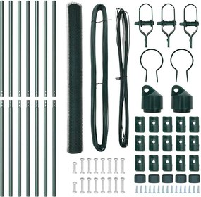 vidaXL Στύλος Περιφράξεων Πράσινο 10 x 1,6 μ (13 mm πλέγμα)