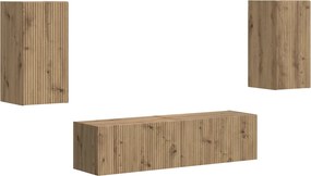 vidaXL Σετ επίπλου τηλεόρασης 4 pcs Artisan Oak Επεξεργασμένο ξύλο