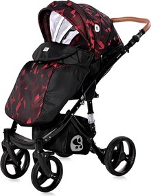 BABY STROLLER RIMINI + MAMA BAG RUBY RED &amp; BLACK