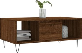 vidaXL Τραπεζάκι Σαλονιού Καφέ Δρυς 90x50x36,5 εκ. Επεξεργασμ. Ξύλο