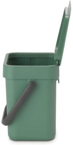 Brabantia Sort&Go κάδος χωριστής συλλογής 1003229, 3 l, Χειρολαβή, Επιτοίχιος, Σκούρο πράσινο