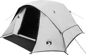 vidaXL Σκηνή Κάμπινγκ 4 Ατόμων Διάβροχη Λευκή Ύφασμα Συσκότισης