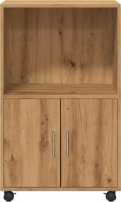 vidaXL Ντουλάπι Τροχήλατο Αρτισιανή Δρυς 55x40x91 εκ. από Επεξ. Ξύλο