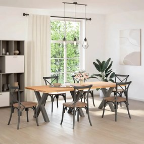 vidaXL Πόδια Τραπεζαρίας σε Σχήμα Χ 3 τεμ. Ανθρακί 70x(72-73) εκ. Ατσάλι