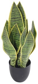 Τεχνητό Φυτό Σανσεβιέρα Δίχρωμη  σε πλαστική Γλάστρα 40 εκ