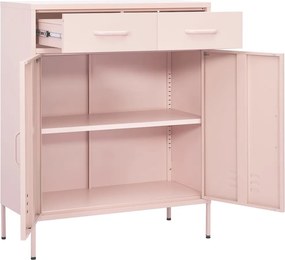 vidaXL Ντουλάπι Αποθήκευσης Ροζ 80 x 35 x 101,5 εκ. από Ατσάλι