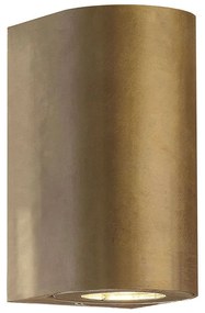 Φωτιστικό Τοίχου Canto Maxi 2 49721035 10x8,7x17cm 2xGU10 28W IP44 Brass Nordlux Ορείχαλκος