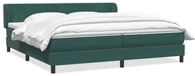 vidaXL Box Spring Κρεβάτι με στρώματα Σκούρο πράσινο Βελούδινο