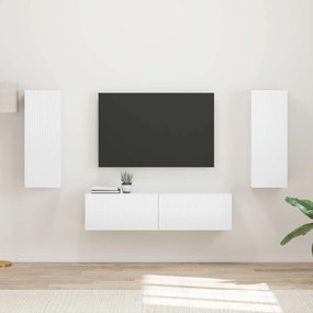 vidaXL Σετ επίπλου τηλεόρασης 2 pcs Υψηλής γυαλάδας λευκό