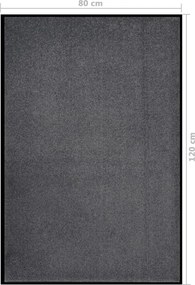 vidaXL Πατάκι Εισόδου Ανθρακί 80 x 120 εκ.