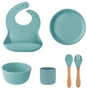 MinikOiOi Σετ BLW III από Σιλικόνη Aqua green