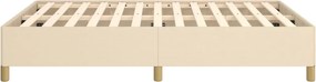 vidaXL Σκελετός Κρεβατιού Χωρίς Στρώμα Κρεμ 140x200 εκ.Υφασμάτινο